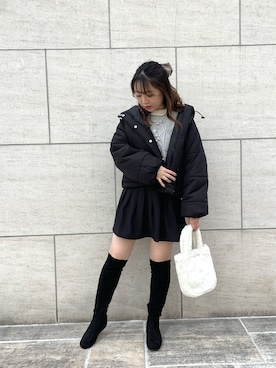 moekaさん（レディース・156cm）の冬コーディネート