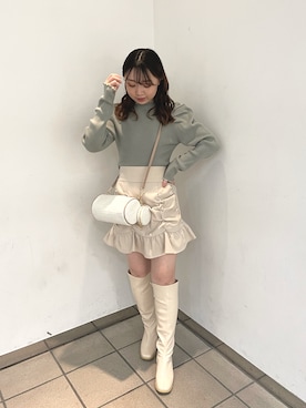「くしゅくしゅ」｜moekaさん（レディース・156cm）の冬コーディネート