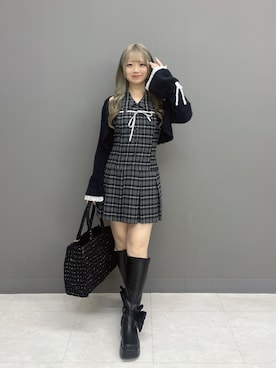 「アイテム（ワンピース）」を使った、moekaさん（レディース・156cm）の秋コーディネート