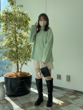 moekaさん（レディース・156cm）の冬コーディネート