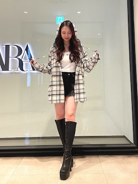 「アイテム（シャツ/ブラウス）」を使った、TOMOKA  さん（レディース・156cm）の夏コーディネート