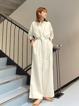 「KBF（ケイビーエフ）のアイテム（サロペット/オーバーオール）」を使った、ayaさん（レディース・165cm）の春コーディネート