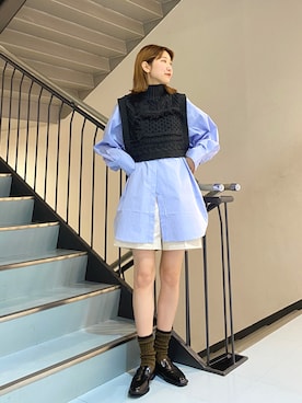 「KBF（ケイビーエフ）のアイテム（シューズ）」を使った、ayaさん（レディース・165cm）の秋コーディネート