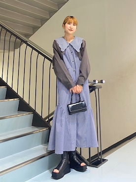 「KBF（ケイビーエフ）のアイテム（シューズ）」を使った、ayaさん（レディース・165cm）の冬コーディネート