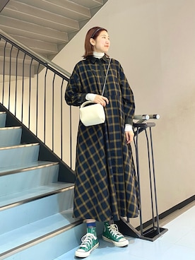 「アイテム（カチューシャ）」を使った、ayaさん（レディース・165cm）の秋コーディネート