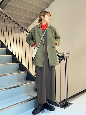 「KBF（ケイビーエフ）のアイテム（その他）」を使った、ayaさん（レディース・165cm）の冬コーディネート