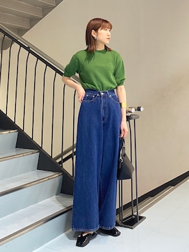 「KBF（ケイビーエフ）のアイテム（イヤリング）」を使った、ayaさん（レディース・165cm）の春コーディネート