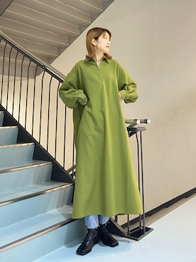 「KBF（ケイビーエフ）のアイテム（シューズ）」を使った、ayaさん（レディース・165cm）の冬コーディネート