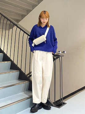 「KBF（ケイビーエフ）のアイテム（シューズ）」を使った、ayaさん（レディース・165cm）の冬コーディネート