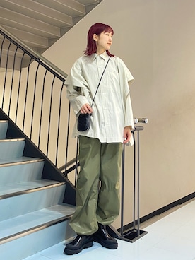 「KBF（ケイビーエフ）のアイテム（シューズ）」を使った、ayaさん（レディース・165cm）の冬コーディネート