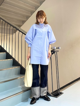「ロールアップ」｜「アイテム（ワンピース/ドレス）」を使った、ayaさん（レディース・165cm）の秋コーディネート
