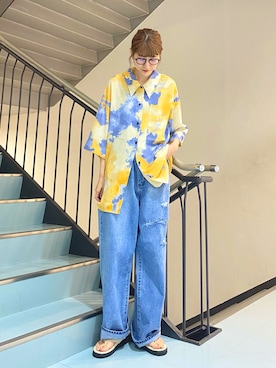 柄シャツ のレディース人気ファッションコーディネート Wear