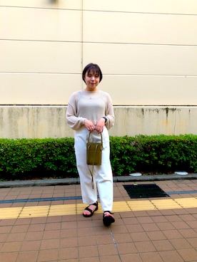 「HASHIBAMI（ハシバミ）のアイテム」を使った、heikoushihenkei310さん（レディース・159cm）の夏コーディネート