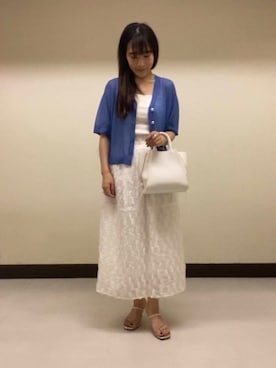 「URBAN RESEARCH ROSSO WOMEN（アーバンリサーチ　ロッソ）のアイテム（スカート）」を使った、nさん（レディース・154cm）の夏コーディネート