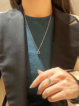 「URBAN RESEARCH（アーバンリサーチ）のdecor『デコール』　石のネックレス（ネックレス）」を使った、nさん（レディース・154cm）の秋コーディネート