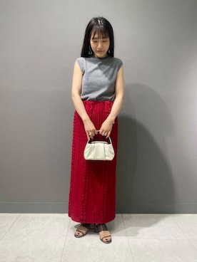 「URBAN RESEARCH ROSSO WOMEN（アーバンリサーチ　ロッソ）のアイテム（スカート）」を使った、nさん（レディース・154cm）の春コーディネート