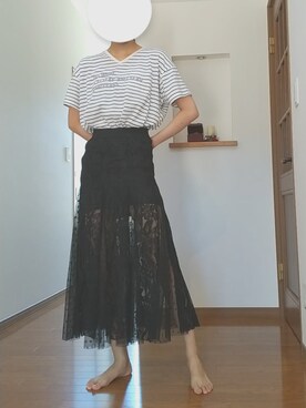 GRL(グレイル)の「レースドットチュールスカート(スカート)」 - WEAR