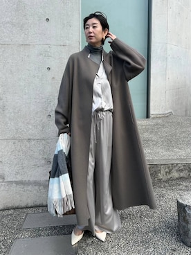 「Chaos（カオス）のChaos(カオス)/◆elegancese◆別注カシミヤストール（ストール/ショール）」を使った、chaos_haseさん（レディース・169cm）の秋コーディネート