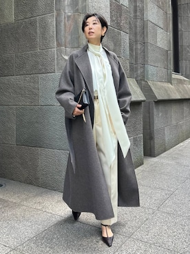 「アイテム（ノーカラーコート）」を使った、chaos_haseさん（レディース・169cm）の秋コーディネート