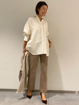 「Chaos（カオス）のアイテム（スウェットパンツ）」を使った、chaos_haseさん（レディース・169cm）の秋コーディネート