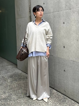 「アイテム（チェスターコート）」を使った、chaos_haseさん（レディース・169cm）の秋コーディネート