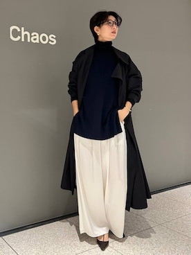 「アイテム（トレンチコート）」を使った、chaos_haseさん（レディース・169cm）の秋コーディネート