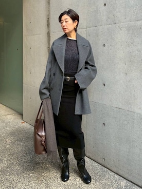 「アイテム（ピーコート）」を使った、chaos_haseさん（レディース・169cm）の秋コーディネート