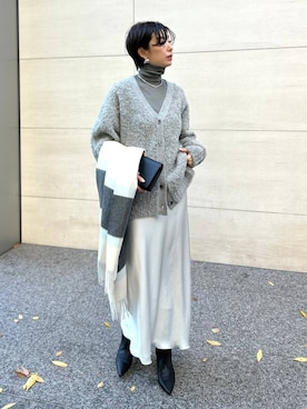 「Chaos（カオス）のChaos(カオス)/◆elegancese◆別注カシミヤストール（ストール/ショール）」を使った、chaos_haseさん（レディース・169cm）の秋コーディネート