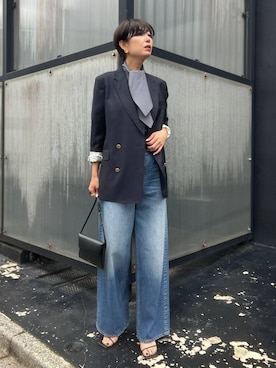 「Chaos（カオス）のChaos(カオス)/◆WHY NOT NOW◆リバーランチデニム（デニムパンツ）」を使った、chaos_haseさん（レディース・169cm）の夏コーディネート