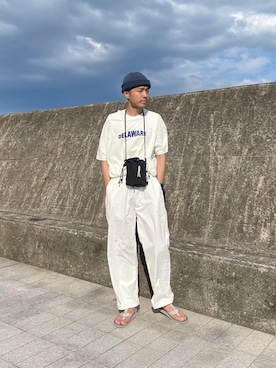 「nanamica（ナナミカ）のアイテム（ニットキャップ/ビーニー）」を使った、OTSUKIさん（メンズ・178cm）の夏コーディネート