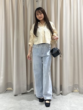 「FREE'S MART（フリーズマート）のアイテム（パンツ）」を使った、杏菜さん（レディース・160cm）の秋コーディネート