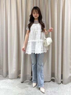 「FREE'S MART（フリーズマート）のアイテム」を使った、杏菜さん（レディース・160cm）の春コーディネート
