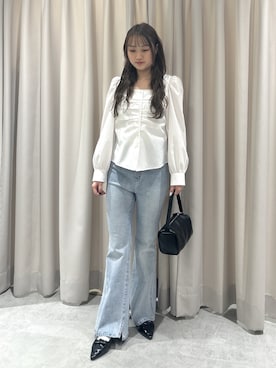 「FREE'S MART（フリーズマート）のアイテム（バッグ）」を使った、杏菜さん（レディース・160cm）の春コーディネート