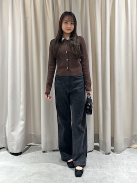 「FREE'S MART（フリーズマート）のアイテム（ニット/セーター）」を使った、杏菜さん（レディース・160cm）の秋コーディネート