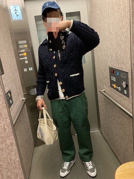 「HAVERSACK（ハバーザック）のアイテム（トップス）」を使った、classicoairさん（メンズ・172cm）の冬コーディネート