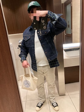 「orSlow（オアスロウ）のアイテム（パンツ）」を使った、classicoairさん（メンズ・172cm）の秋コーディネート