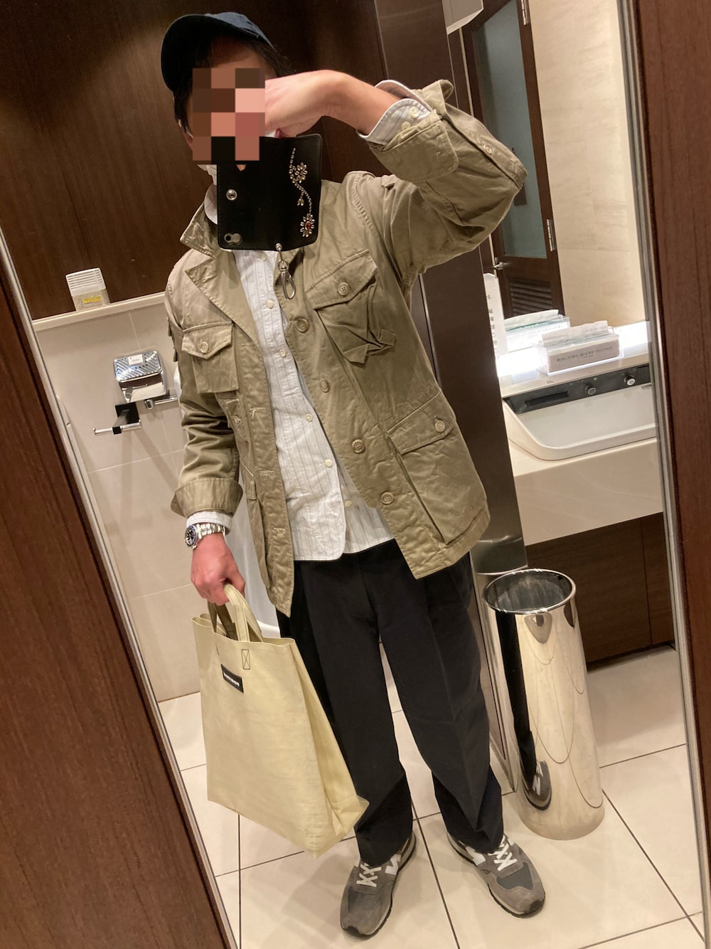 「Steven AlanのNDM TWILL 2PLEATED PANTS -BOLD/パンツ（パンツ、ブルー系）」を使った、classicoairさん（メンズ・172cm）の秋コーディネートの1枚目の写真