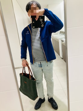 「Daniel & Bob（ダニエル&ボブ）のアイテム（トートバッグ）」を使った、classicoairさん（メンズ・172cm）の秋コーディネート