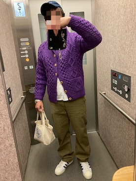 「HAVERSACK（ハバーザック）のアイテム（トップス）」を使った、classicoairさん（メンズ・172cm）の冬コーディネート