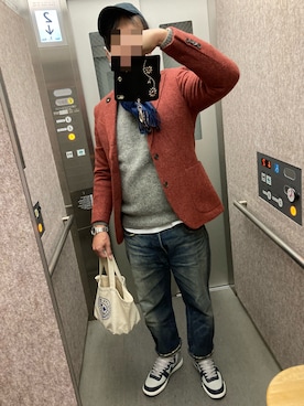 「LARDINI（ラルディーニ）のアイテム（テーラードジャケット）」を使った、classicoairさん（メンズ・172cm）の冬コーディネート