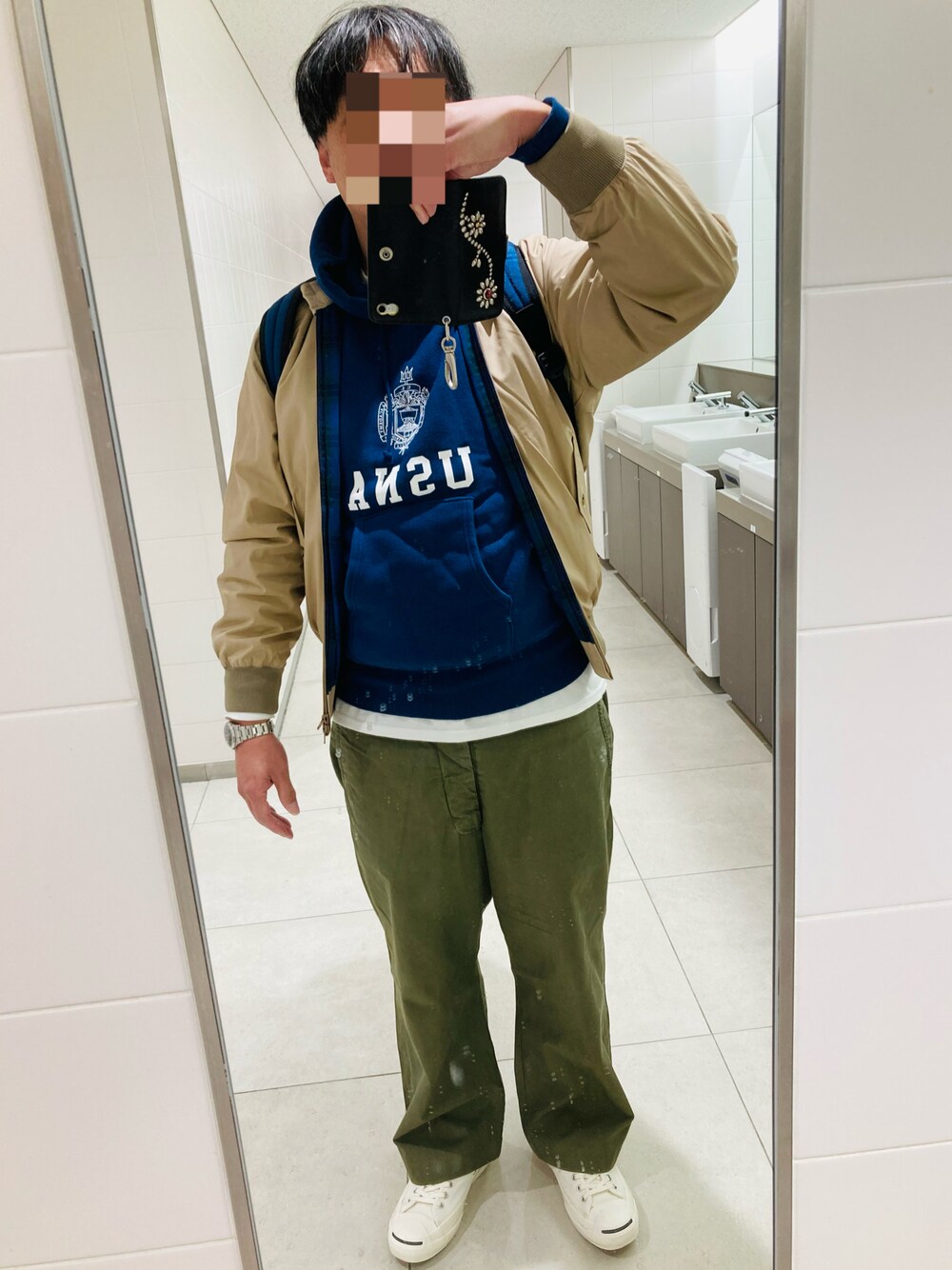 「Buzz Rickson'sのfennica別注 1941 アーミー チノパンツ （チノパンツ、グリーン系）」を使った、classicoairさん（メンズ・172cm）の秋コーディネートの1枚目の写真