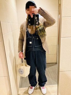 「アイテム（マフラー）」を使った、classicoairさん（メンズ・172cm）の冬コーディネート