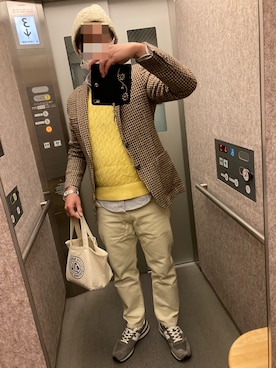 「アイテム（ベスト）」を使った、classicoairさん（メンズ・172cm）の冬コーディネート