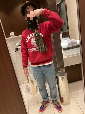 「アイテム（ハット、ブラウン系）」を使った、classicoairさん（メンズ・172cm）の秋コーディネート