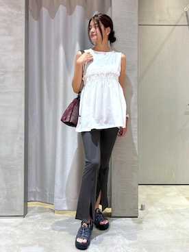 「フェスコーデ」｜「アイテム（その他トップス）」を使った、YUKIさん（レディース・166cm）の夏コーディネート