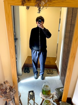 「アイテム（セットアップ）」を使った、shunpaperさん（メンズ・177cm）の冬コーディネート