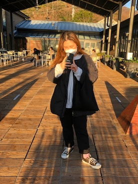 「wee9s（ウィークス）のアイテム（ダウンジャケット/コート）」を使った、monaaakaさん（レディース・158cm）の冬コーディネート