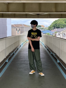 「BEAMS BOY（ビームスボーイ）のアイテム（パンツ）」を使った、しろーさん（メンズ・179cm）の夏コーディネート