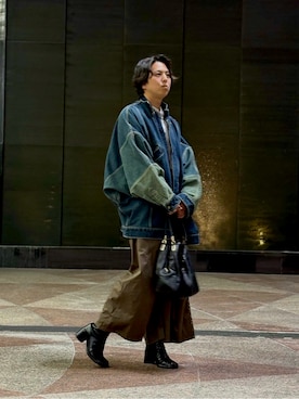 「COACH（コーチ）のアイテム（バッグ）」を使った、ふくいちろうさん（メンズ・169cm）の春コーディネート