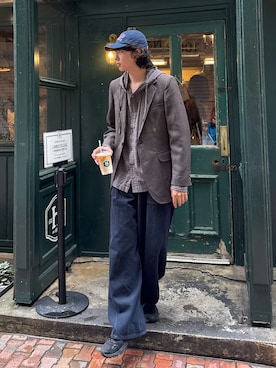 「アイテム（キャップ）」を使った、YUSEIさん（メンズ・178cm）の秋コーディネート